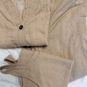 Liz Lange Tan Knit Cardigan with Button Detail